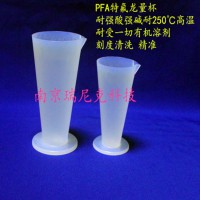 进口特氟龙透明高刻度精确PFA量杯、量筒