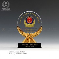 优秀人民警察奖杯,从警30周年纪念牌,十大警官奖杯奖牌