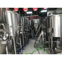 网红酒吧鲜酿啤酒生产设备日产量3吨的啤酒设备 深圳啤酒设备